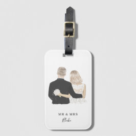 Etiqueta de bagagem de ilustração nobre e de escal