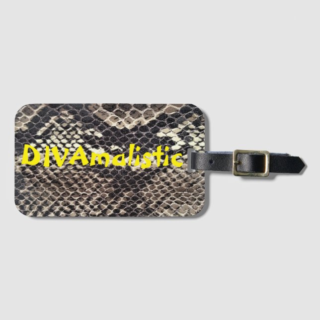 Etiqueta de bagagem de Impressão de Snakeskin cast (Frente Horizontal)