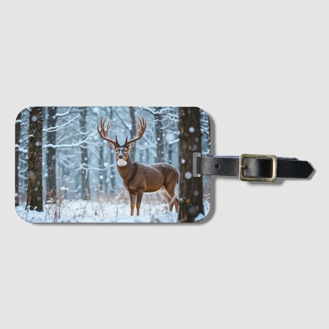 Etiqueta de Bagagem de Inverno (Frente Horizontal)
