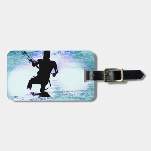 Etiqueta de Bagagem de Kiteboarding (Frente Horizontal)