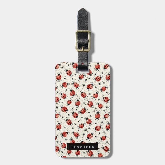 Etiqueta de Bagagem de Ladybug (Frente Vertical)