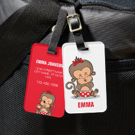 Etiqueta De Bagagem De Macaco Personalizado (K)