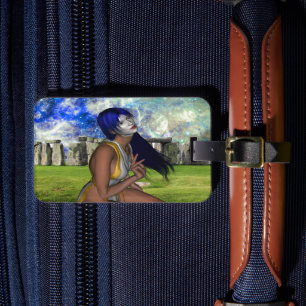 Etiqueta de Bagagem de Meditação Stonehenge
