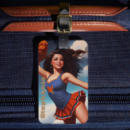 Etiqueta de bagagem de mochila para animação da mo