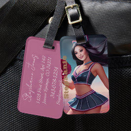 Etiqueta de bagagem de mochila para animação da mo