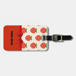 Etiqueta de Bagagem de Morango Retroativa