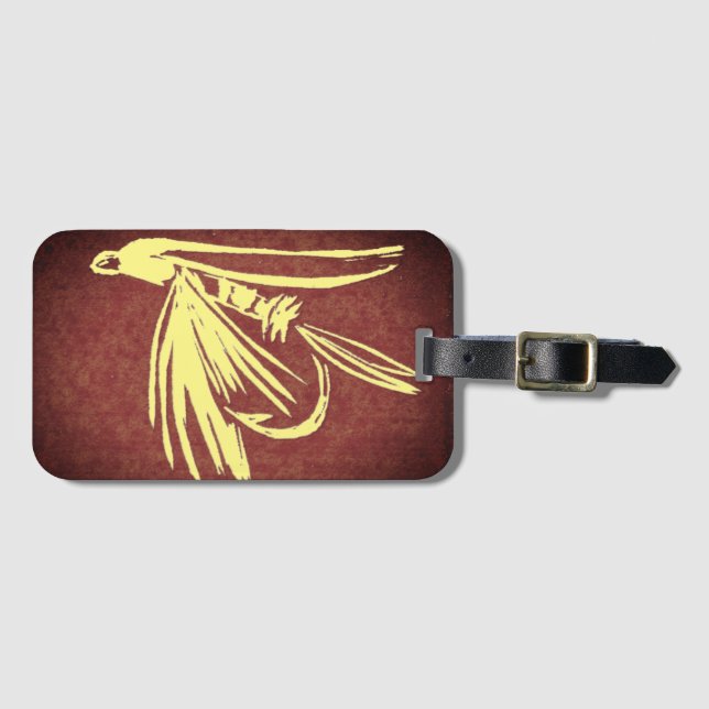 Etiqueta de bagagem de mosca úmida clássica (Frente Horizontal)