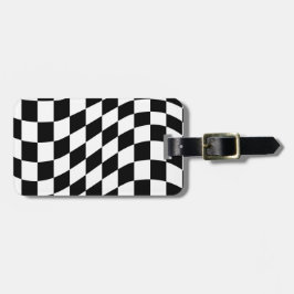 Etiqueta de Bagagem de Padrão de Borda de Verifica