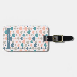 Etiqueta de Bagagem de Padrão de Coração Personali