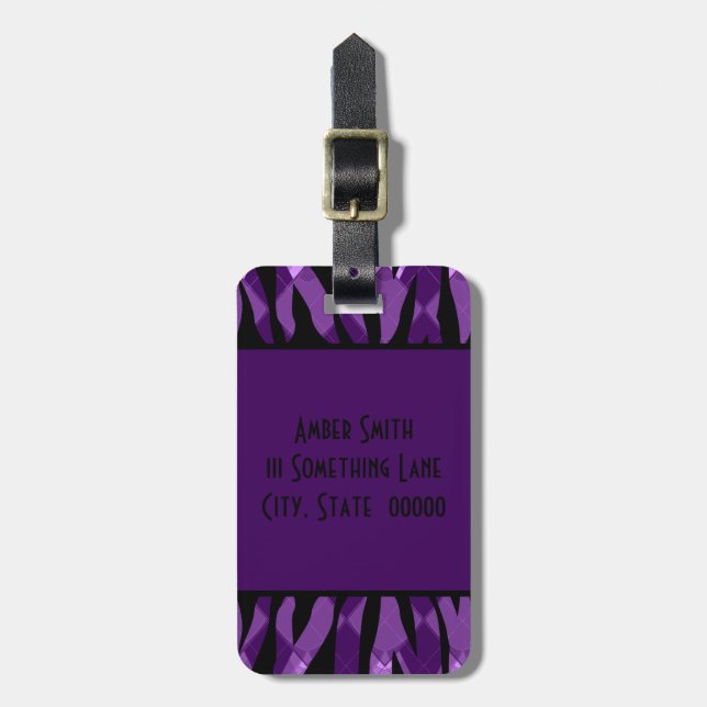 Etiqueta de Bagagem de Padrão de Faixa de Zebra Pe (Frente Vertical)