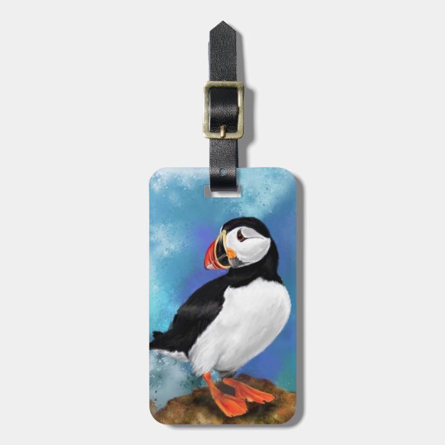 Etiqueta de Bagagem de Pássaro do Atlântico (Frente Vertical)