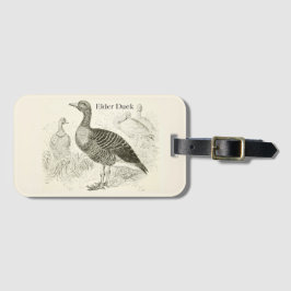 Etiqueta de Bagagem de Pato Eider
