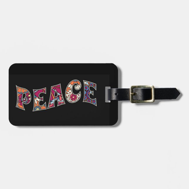 Etiqueta de bagagem de paz (Frente Horizontal)