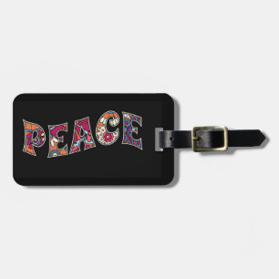 Etiqueta de bagagem de paz