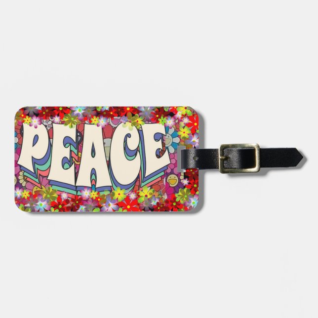 Etiqueta de bagagem de paz (Frente Horizontal)