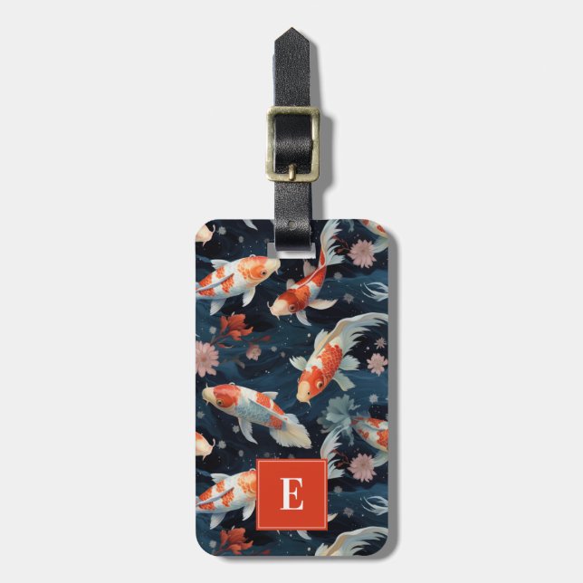 Etiqueta de Bagagem de Peixe Koi (Frente Vertical)