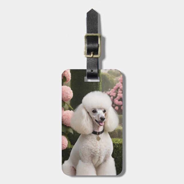 Etiqueta de Bagagem de Poodle (Frente Vertical)