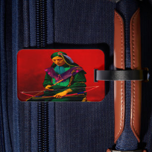 Etiqueta de Bagagem de Pop de Arte Nativa American