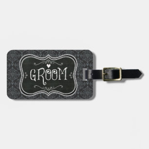 Etiqueta de bagagem de quadro negro do Groom