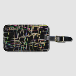 Etiqueta de bagagem de quadros metálicos fragmenta