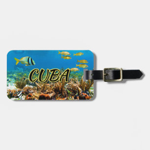 Etiqueta de bagagem de recife de coral de Cuba