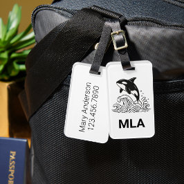 Etiqueta de Bagagem de Reunião da Família Mínima