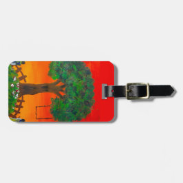 Etiqueta de Bagagem de Serenidade de Swing Sunset