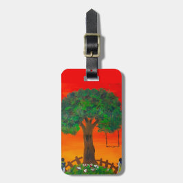 Etiqueta de Bagagem de Serenidade de Swing Sunset
