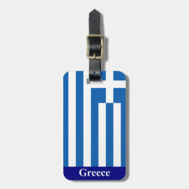 Etiqueta de bagagem de sinalizador de grécia (adic