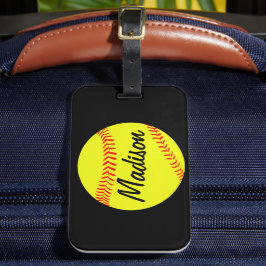 Etiqueta de Bagagem de Softball Personalizada