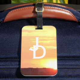 Etiqueta de Bagagem de Sunset Monogramada