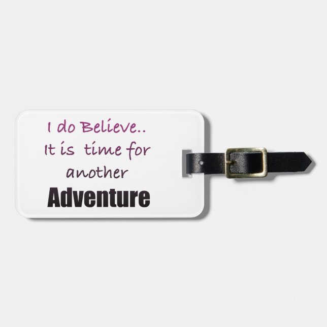 Etiqueta de Bagagem de Tempo de Aventura (Frente Horizontal)