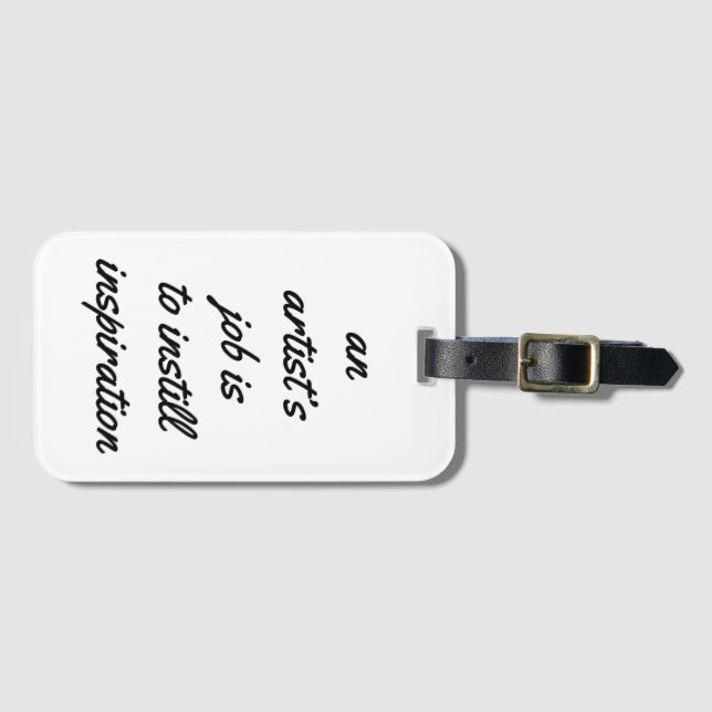 Etiqueta de Bagagem de Trabalho de Artista (Frente Horizontal)