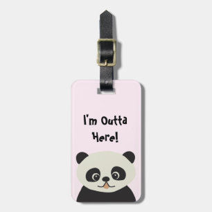Etiqueta de Bagagem de Urso Panda Personalizado