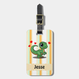 Etiqueta de Bagagem de Velociraptor Personalizada