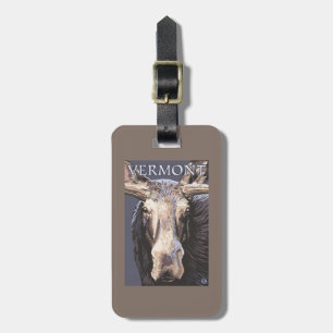 Etiqueta De Bagagem De VermontMoose fim acima