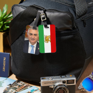 Etiqueta de bagagem de viagem Bandeira do Leão e d
