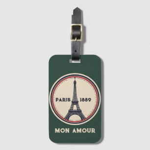 Etiqueta de Bagagem de Viagem Torre Eiffel Paris A
