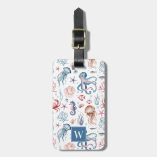 Etiqueta de Bagagem de Vida do Mar de Corte