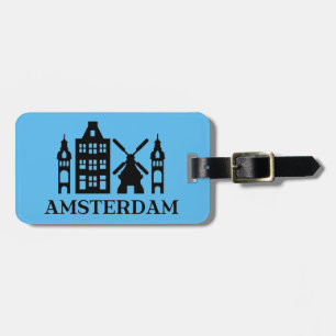 Etiqueta de Bagagem Decal Vintage Amsterdã