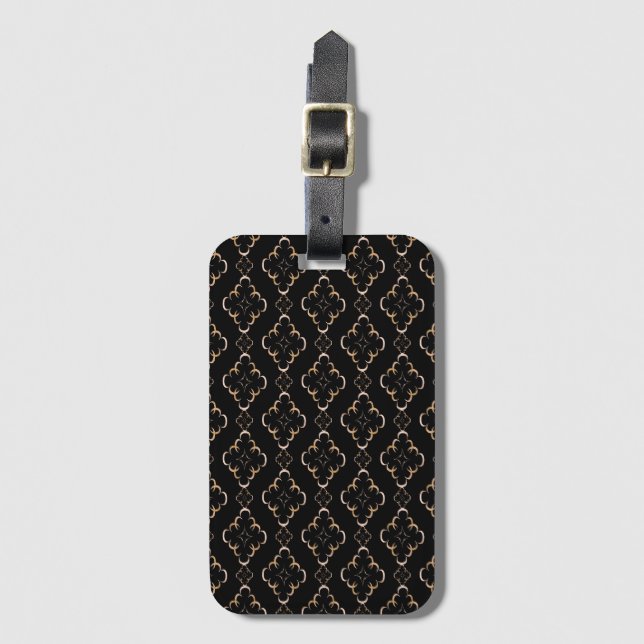 Etiqueta De Bagagem deco de na moda. (Frente Vertical)