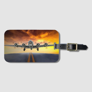 ETIQUETA DE BAGAGEM DECOLAGEM DO B-17 FLYING FORTRESS