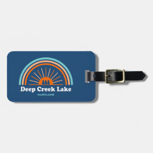 Etiqueta De Bagagem Deep Creek Lake Maryland Rainbow