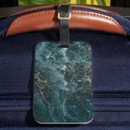 Etiqueta De Bagagem Deep Ocean Rock Texture