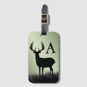 Etiqueta De Bagagem Deer Buck Stag Monograma