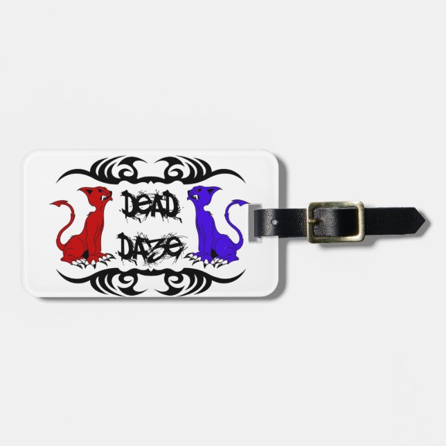 Etiqueta De Bagagem Deja Vu Cat (Frente Horizontal)