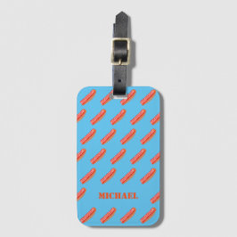 Etiqueta De Bagagem Delicioso Bacon Personalizado Divertido