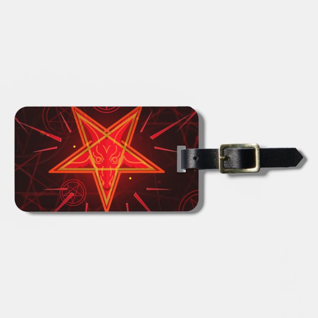 Etiqueta De Bagagem demônio neon (Frente Horizontal)