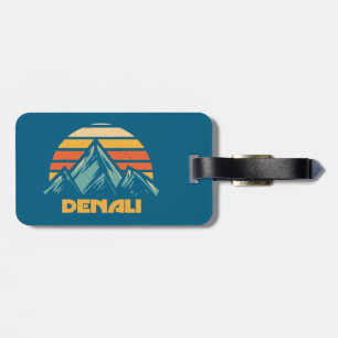 Etiqueta De Bagagem Denali Alaska Retro Turquesa
