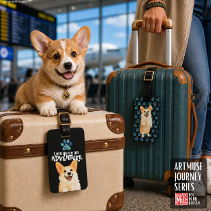 Etiqueta De Bagagem DENNY corgi  - ArtMuse Série Journey